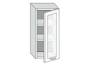 19.40.3 Шкаф настенный (h=913) на 400мм с 1-ой стекл. дверцей в Новотроицке - novotroick.magazinmebel.ru | фото