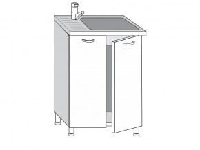 2.60.2мн Шкаф-стол на 600мм под накладную мойку с 2-мя дверцами в Новотроицке - novotroick.magazinmebel.ru | фото