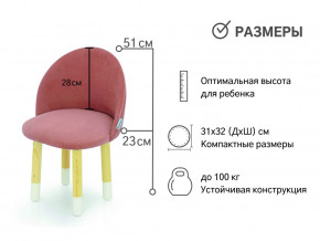 Детский мягкий стул Stumpa пудровый в Новотроицке - novotroick.magazinmebel.ru | фото - изображение 2