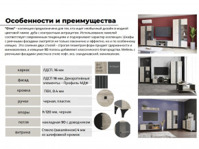 Гостиная Отис Дуб Крафт Серый/Антрацит в Новотроицке - novotroick.magazinmebel.ru | фото - изображение 4