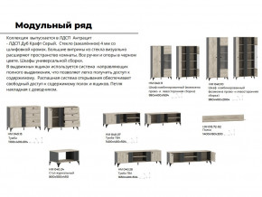 Гостиная Отис Дуб Крафт Серый/Антрацит в Новотроицке - novotroick.magazinmebel.ru | фото - изображение 5