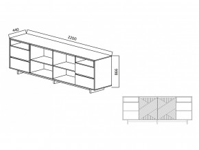 Комодино Moderno-2200 Ф3 в Новотроицке - novotroick.magazinmebel.ru | фото - изображение 5