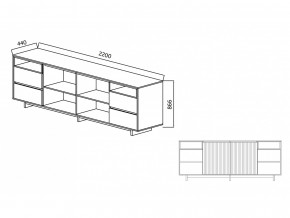 Комодино Moderno-2200 Ф5 в Новотроицке - novotroick.magazinmebel.ru | фото - изображение 4