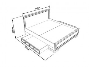 Кровать S320-LOZ/180 с выкатными тумбами Кентаки каштан в Новотроицке - novotroick.magazinmebel.ru | фото - изображение 2