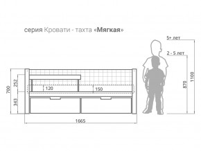 Кровать-тахта мягкая Svogen с ящиками и бортиком белый в Новотроицке - novotroick.magazinmebel.ru | фото - изображение 2