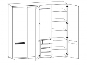 Шкаф 205-SZF2D2L/21/22 Ацтека белый в Новотроицке - novotroick.magazinmebel.ru | фото - изображение 2