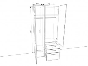 Шкаф распашной 1050А Дуб крафт в Новотроицке - novotroick.magazinmebel.ru | фото - изображение 2