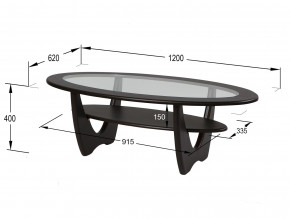 Стол журнальный Юпитер со стеклом СЖС-01 венге в Новотроицке - novotroick.magazinmebel.ru | фото - изображение 2