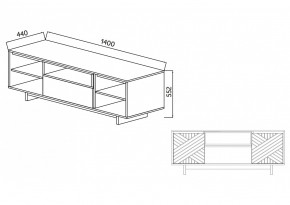 Тумба для ТВА Moderno-1400 Ф3 в Новотроицке - novotroick.magazinmebel.ru | фото - изображение 4