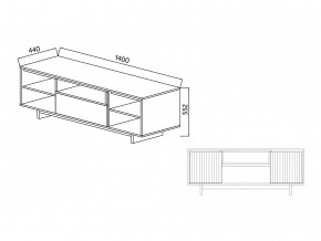 Тумба для ТВА Moderno-1400 Ф5 в Новотроицке - novotroick.magazinmebel.ru | фото - изображение 5