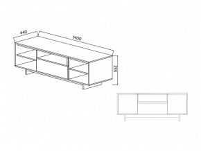 Тумба для ТВА Moderno-1400 Ф6 в Новотроицке - novotroick.magazinmebel.ru | фото - изображение 4