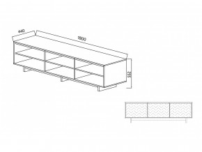 Тумба для ТВА Moderno-1800 Ф1 в Новотроицке - novotroick.magazinmebel.ru | фото - изображение 2