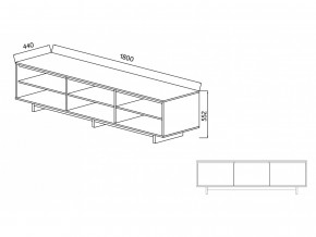 Тумба для ТВА Moderno-1800 Ф6 в Новотроицке - novotroick.magazinmebel.ru | фото - изображение 4