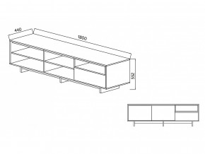 Тумба для ТВА Moderno-1800 В-1 Ф6 в Новотроицке - novotroick.magazinmebel.ru | фото - изображение 4